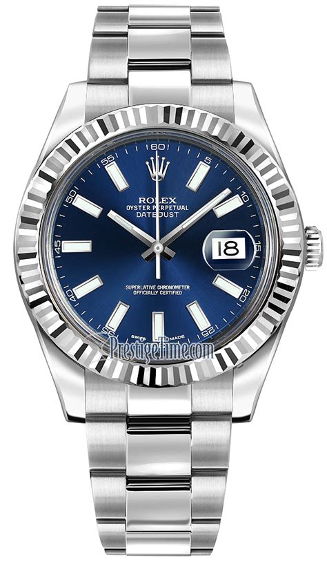 rolex datejust 116334 blue|rolex datejust oyster blue dial.